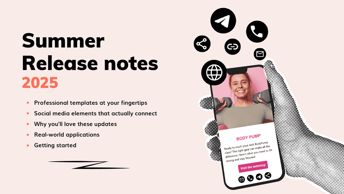 Flexmail's zomer-updates: templates & slimmere sociale media